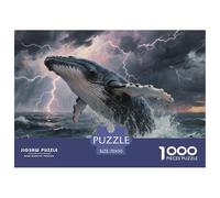 Blue Whale Jigsaw Puzzles Puzzles for Adults Kids. 1000 Piece Impossible Challenge Toy Educational Game Home Decoration for Educational Games Gifts 70x50cm/1000pcs