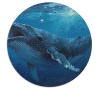 Blue Whale Jigsaw Puzzles Puzzles for Adults Kids. 1000 Pieces Impossible Challenge Toy Educational Games Home Decoration for Educational Games Gifts 1000pcs (67.5x67.5cm)