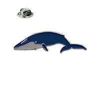 Blue Whale Ocean Sealife Metal Enamelled Pin Badge Lapel Badge XJKB12-21