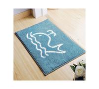 (Blue Whale) Pattern Floor Whale Carpet With Water Absorbing Feature For Hallway And Bathroom