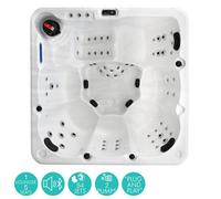 Blue Whale Spa Olive Bay 6 Person Hot Tub - 54 Jets, Bluetooth, Led Lights, Gecko Control, Cover & Installation