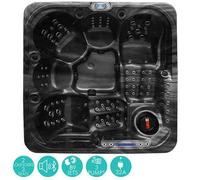 Blue Whale Spa San Julien 5 Person Hot Tub - 89 Jets, 3 Massage Seats & 2 Loungers, Bluetooth, Led Lights, Installed