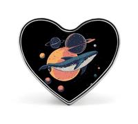 Blue Whale Spacees Planets Heart Badge Funny Lapel Pins Personalized Button Brooch Pin for Clothing Bag Accessories