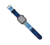 Blue Whale Swimming Coral Reefs Ocean Silicone Watch Band Compatible with IWatch Series Ultra 1, 2, Series 9, 8, 7, 6, 5, 4, 3, 2, 1, SE