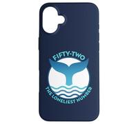 Blue Whale's Tail with Wave and 52 Lonely Whale Design Case for iPhone 16 Plus