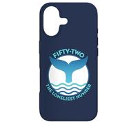 Blue Whale's Tail with Wave and 52 Lonely Whale Design Case for iPhone 17