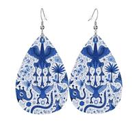 Blue Whimsical Woods Creatures Pattern Women Earring Lightweight Dangle Earrings Novelty Drop Earrings For Banquet Multiple Piercings Wedding