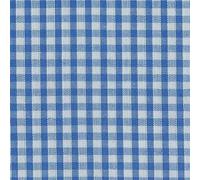 Blue & White 1/8" (3 mm) Corded Gingham Polycotton Fabric (Per Metre)