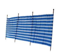 (Blue/White, 2.3M) Camping Beach Windbreak Shelter with Wooden Poles
