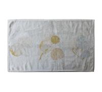 blue, white, beige watercolor illustration & elements Designer Bath Towel Benjamin Tate Design Green Bath Towel