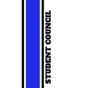 Blue, White, (& Black) Notebook - STUDENT COUNCIL: Bold Blue, White, (& Black) Athletically Striped School/Team Colored (STUDENT COUNCIL Themed) ... pages 7.44" X 9.69" Matte Finish Paperback.