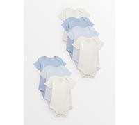 Blue & White Bodysuit 7 Pack Tiny Baby