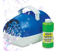 Blue White Bubble Machine Battery or Mains Kids Party Fun Supplied with Fluid