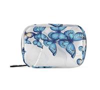 Blue White Butterfly Daily Tablet Pill Organiser Weekly Pill Box 7 Day Travel Small for Medicine Vitamin Supplement