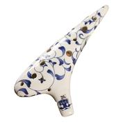 Blue White Ceramics Ocarina 12 Holes Alto C Tone AC AF AG SF SG SC BC Ocarina Professional Musical Instrument (Color : SC)