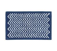 (Blue & White) Chevron Cotton Bathmat