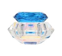 Blue White Crystal Nail Brush Wash Cup for Professional Home Use | Lightweight, Easy to Store and Carry, Mini Acrylic Liquid Container, Pen Washing Bucket