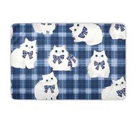 Blue White Cute Cats Diaper Mats Soft Absorbent Crib Pee Mattress Pad Portable Travel Mattress for Baby Toddler Children, 52" L x 34" W almohadillas de entrenamiento para