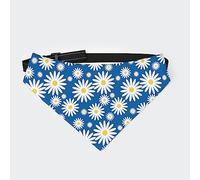 Blue White Daisies Dog Bandana Collar Pet Triangle Scarf Cat Kerchief with Adjustable Buckle