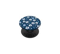 Blue White Daisy Wildflowers Flowers Pattern Floral PopSockets Adhesive PopGrip
