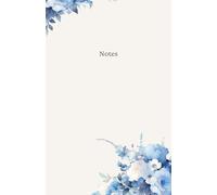 Blue & White Flowers Notebook | Aesthetic Watercolor Floral Art Journal