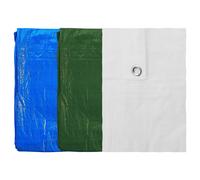 blue/white/green waterproof tarpaulin heavy duty tarp ground sheet cover