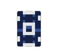 Blue White Minimalist Geometric Pattern Car Air Fresheners 4 Pcs Hanging Scented Cards Fragrance Scented Cards For Car Aromatherapy Tablets