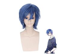 Blue White Mix Short Shaggy Layered Fluffy Synthetic Hair Uta no Prince sama Tokiya Ichinose Cosplay Costume Wigs
