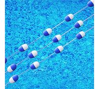 Blue & White Pool Lane Dividers - 1-10m Floating Rope Kits for Swimming, School & Garden Races - Includes Hooks for Safety & Pool nization