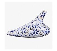 Blue White Porcelain Ocarina Musical Instruments Ocarina Professional Handmade Dolomite 12 Holes (Color : Alto C)