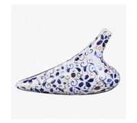 Blue White Porcelain Ocarina Musical Instruments Ocarina Professional Handmade Dolomite 12 Holes (Color : Alto G)