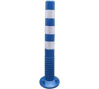 Blue & White Safety Barrier Post, 1 Piece Traffic Sign Pole, Entrance & Sidewalk Security Barrier, ing Guidance Post, Warning Cone for Enhanced Safety