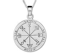 Blue White Shop King Solomon Social Harmony Seal Pendant Kabbalah Amulet Silver 925
