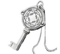 Blue White Shop King Solomon Victorious Seal Key Pendant Kabbalah Amulet Silver 925, 2.5 x 5 cm, metal