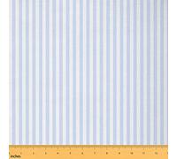 Blue White Stripes Fabric by The Yard,Modern Simple Style Striped Indoor Outdoor Fabric,Girly Cute Waterproof Fabrics Sewing Lovers,5 Yards 180"x59"