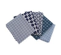 Blue & White Themed Pack Of 5 Cotton Fat Quarters - Sewing Online Fa228