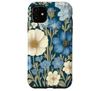 Blue, White Wildflower Bouquet Rustic Botanical Spring Case for iPhone 11