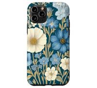 Blue, White Wildflower Bouquet Rustic Botanical Spring Case for iPhone 11 Pro