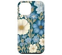 Blue, White Wildflower Bouquet Rustic Botanical Spring Case for iPhone 12 Pro Max