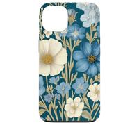 Blue, White Wildflower Bouquet Rustic Botanical Spring Case for iPhone 13