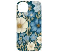 Blue, White Wildflower Bouquet Rustic Botanical Spring Case for iPhone 14 Plus
