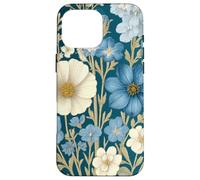 Blue, White Wildflower Bouquet Rustic Botanical Spring Case for iPhone 16 Pro Max