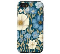 Blue, White Wildflower Bouquet Rustic Botanical Spring Case for iPhone SE (2020) / 7/8