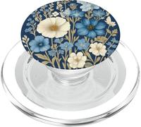 Blue, White Wildflower Bouquet Rustic Botanical Spring PopSockets PopGrip for MagSafe