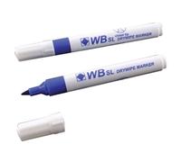 Drywipe 00DCTMBL10 Chisel Tip Whiteboard Marker - Blue (10 Pack)
