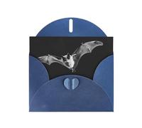 Blue WHJSHOP Bats in the Sky Prints Greeting Card - High-End Pearlescent Paper with Double-Sided Pearl Effect