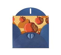 Blue WHJSHOP Cute little hamster Prints Greeting Card - High-End Pearlescent Paper Double Sided Pearl Effect Love Buckle Pearl Paper Envelope