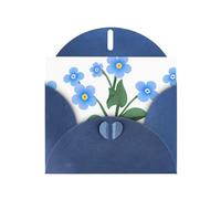 Blue WHJSHOP Don't forget I love you Prints Greeting Card - High-End Pearlescent Paper Double Sided Pearl Effect Love Buckle Pearl Paper Envelope