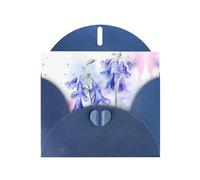 Blue WHJSHOP lily of the valley Prints Greeting Card - High-End Pearlescent Paper Double Sided Pearl Effect Love Buckle Pearl Paper Envelope
