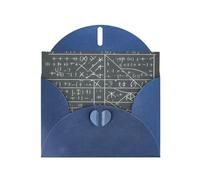 Blue WHJSHOP Math Geometry Geek Calculus Prints Greeting Card - High-End Pearlescent Paper Double Sided Pearl Effect Love Buckle Pearl Paper Envelope